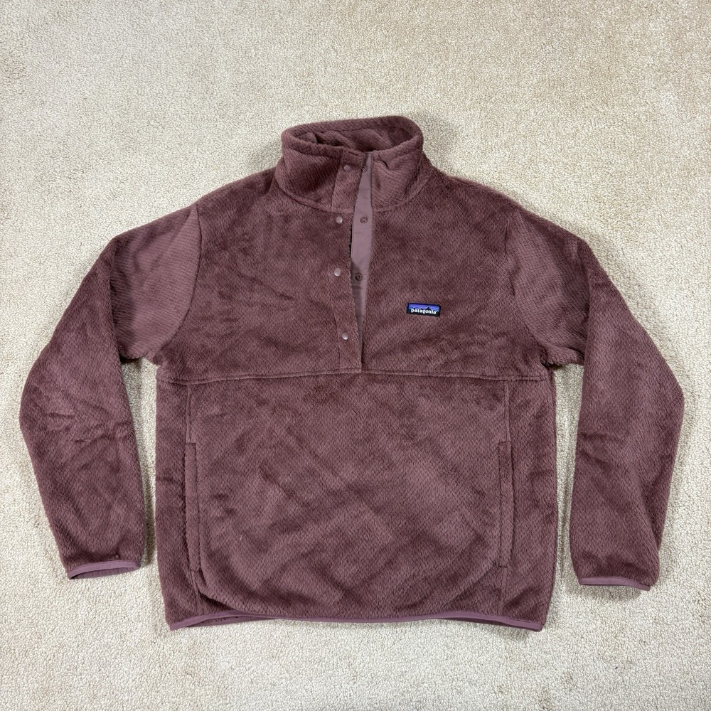 Patagonia Women's Re-Tool Half Snap Maroon Fleece Pullover Jacket Size Large